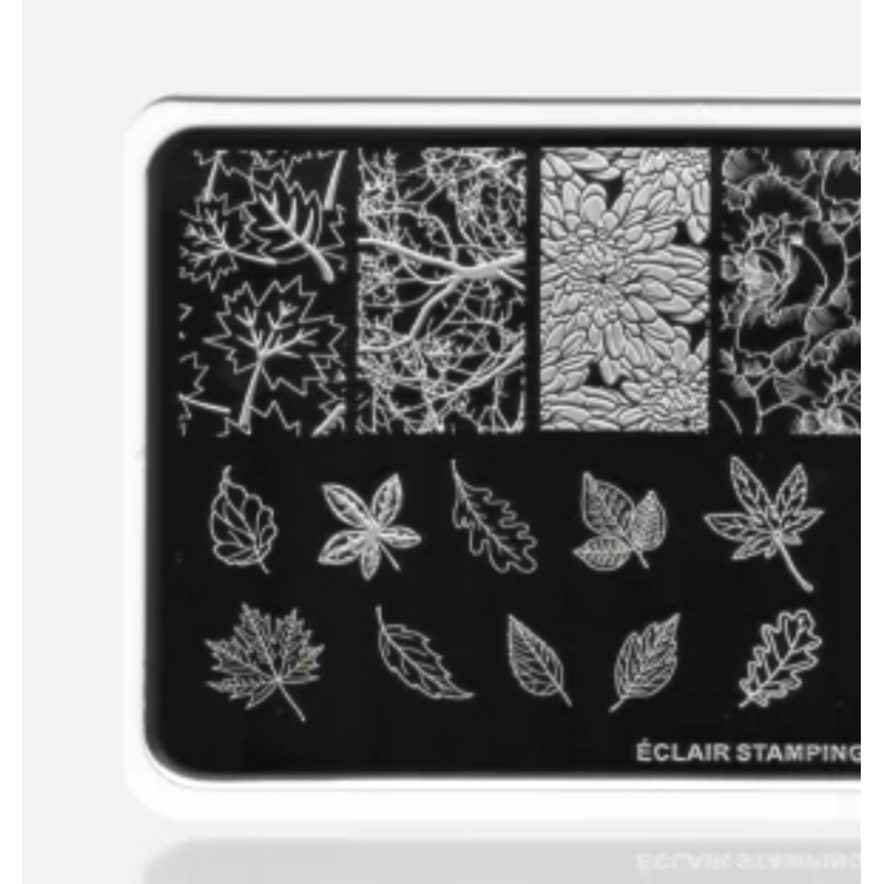 06 LEAF - Stamping Schablone ECLAIR