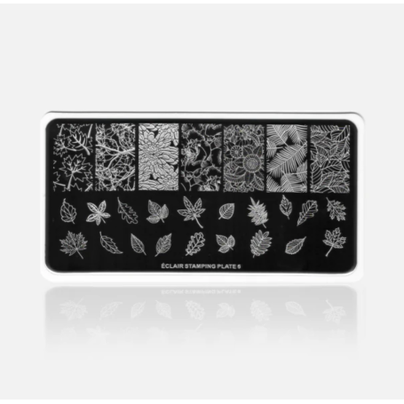 06 LEAF - Stamping Schablone ECLAIR