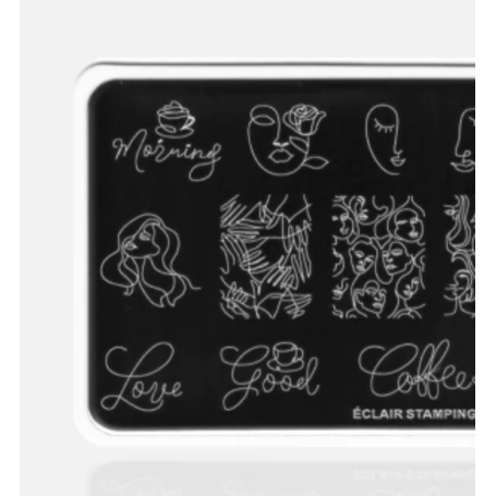 08 FASHION - Stamping Schablone ECLAIR