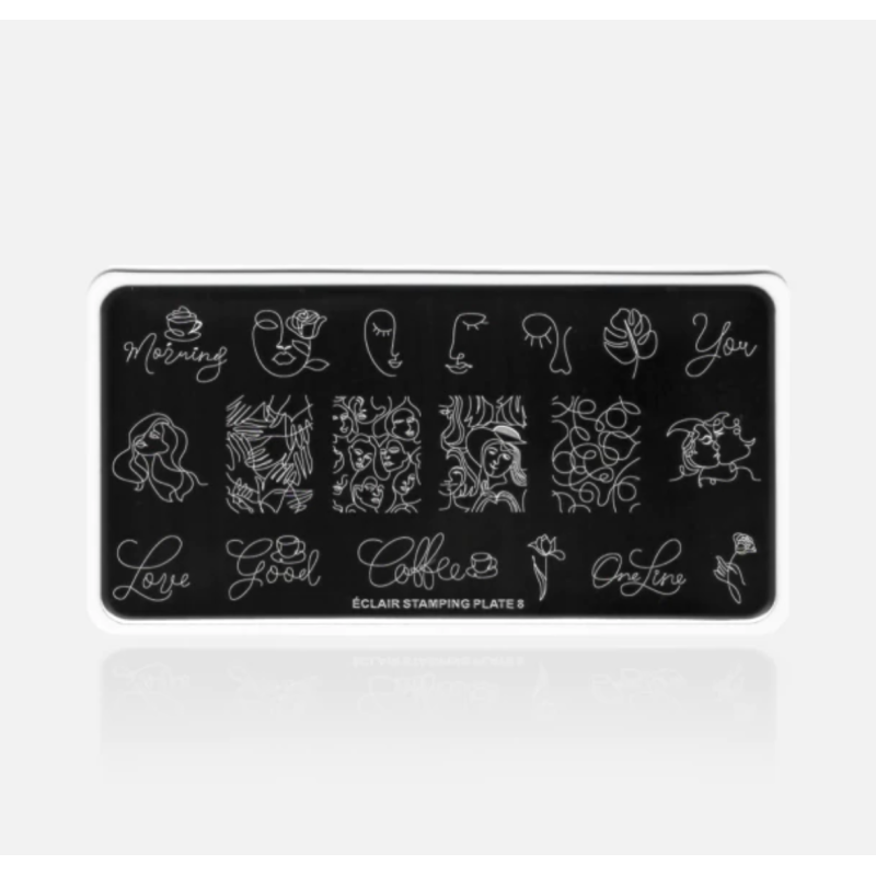 08 FASHION - Stamping Schablone ECLAIR-ALLE SCHABLONEN-Double Beauty Shop