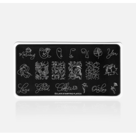 08 FASHION - Stamping Schablone ECLAIR