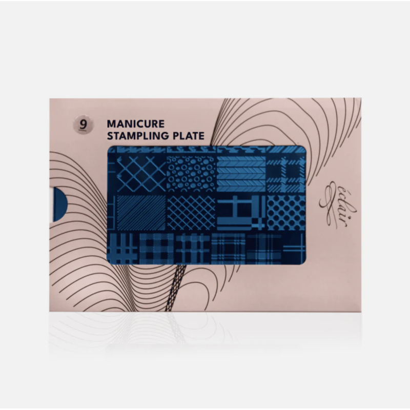 09 CHECK & PEPLITE - Stamping Schablone ECLAIR-ALLE SCHABLONEN-Double Beauty Shop