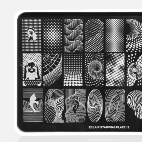 12 ABSTRACT SHAPES - Stamping Schablone ECLAIR