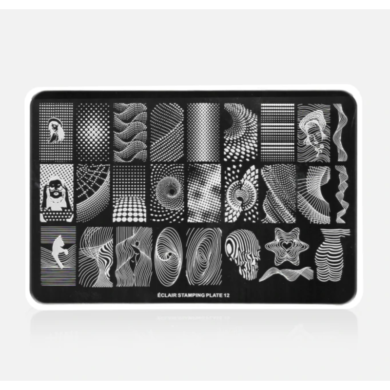 12 ABSTRACT SHAPES - Stamping Schablone ECLAIR-ALLE SCHABLONEN-Double Beauty Shop