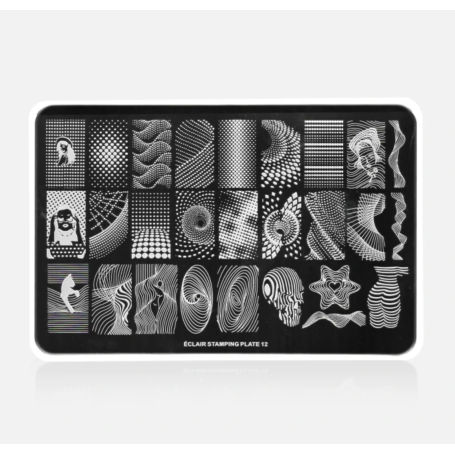 12 ABSTRACT SHAPES - Stamping Schablone ECLAIR