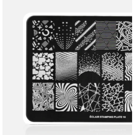 10 MODERN GEOMETRIC - Stamping Schablone ECLAIR