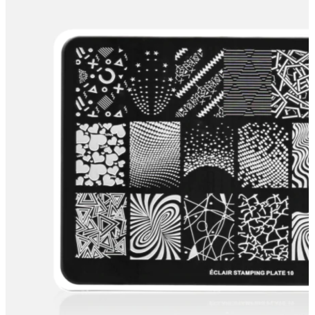 10 MODERN GEOMETRIC - Stamping Schablone ECLAIR