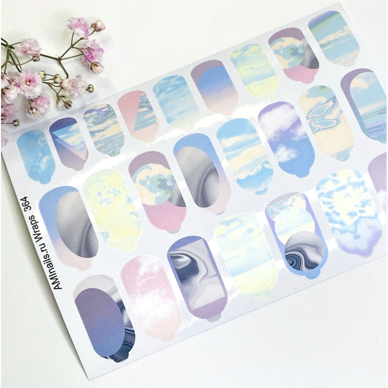 Nagelfolie 364 Nail Wraps für Maniküre AMINAILS-NAIL WRAPS SELBSTKLEBEND-Double Beauty Shop