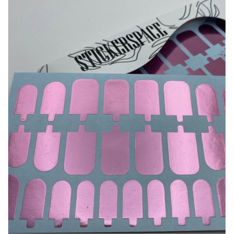 Monopink - Foil Nail Wraps StickerSpace-NAIL WRAPS SELBSTKLEBEND-Double Beauty Shop