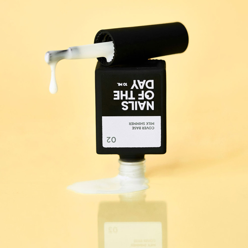 02 MILK Shimmer - Cover Base Coat 10ml NAILS OF THE DAY-Online-Shop-Double Beauty Shop