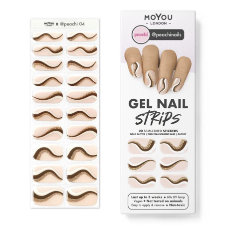 04 PEACHINAILS - Gel Nail Strip (Gel Wraps) MoYou London