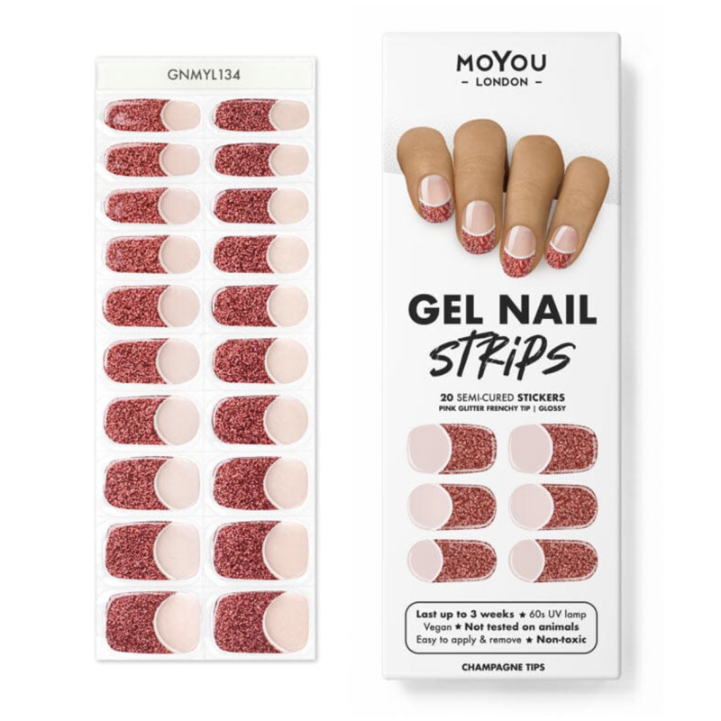 CHAMPAGNE TIPS - Gel Nail Strip (Gel Wraps) MoYou London-WRAPS-Double Beauty Shop