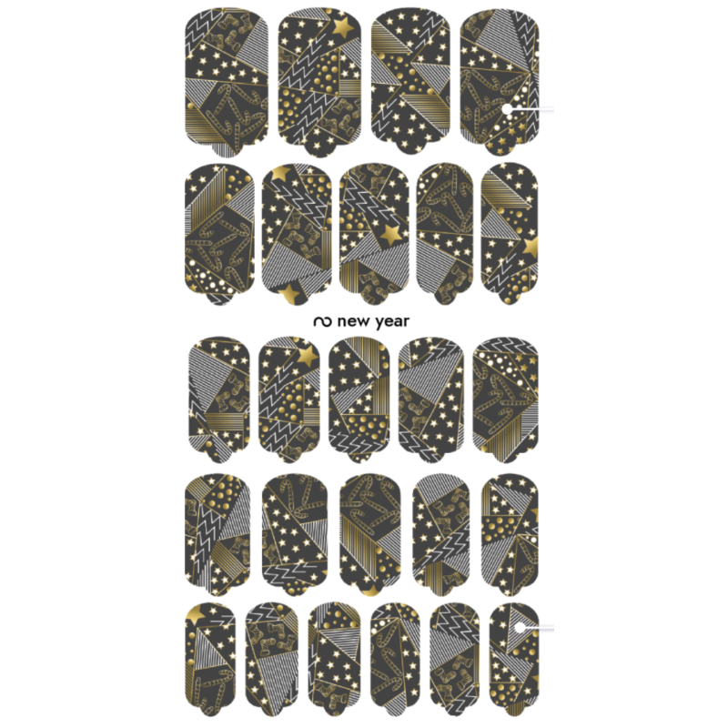 Nagelfolie New Year - Nail Wraps by Provocative Nails-NAIL WRAPS SELBSTKLEBEND-Double Beauty Shop