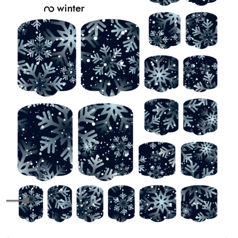 Nagelfolie Winter - PEDIKÜRE Nail Wraps by Provocative Nails-NAIL WRAPS SELBSTKLEBEND-Double Beauty Shop