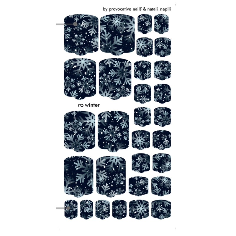 Nagelfolie Winter - PEDIKÜRE Nail Wraps by Provocative Nails-NAIL WRAPS SELBSTKLEBEND-Double Beauty Shop