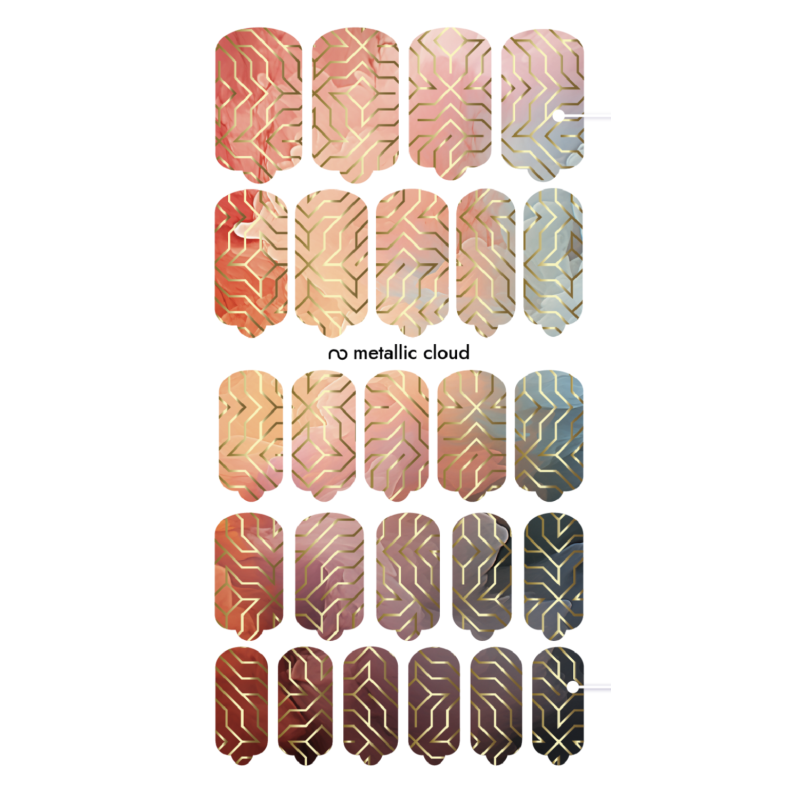 Nagelfolie Metallic Cloud - Nail Wraps by Provocative Nails-NAIL WRAPS SELBSTKLEBEND-Double Beauty Shop