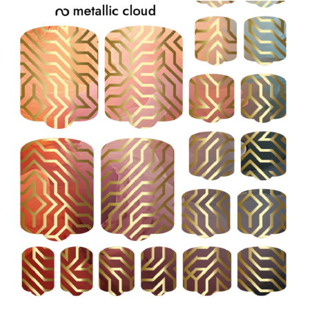 Nagelfolie Metallic Cloud - PEDIKÜRE Nail Wraps by Provocative Nails