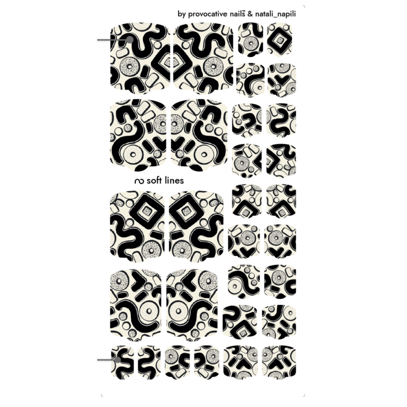 Nagelfolie Soft lines - PEDIKÜRE Nail Wraps by Provocative Nails-NAIL WRAPS SELBSTKLEBEND-Double Beauty Shop