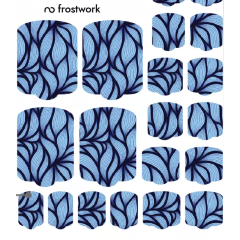 Nagelfolie Frostwork - PEDIKÜRE Nail Wraps by Provocative Nails-NAIL WRAPS SELBSTKLEBEND-Double Beauty Shop