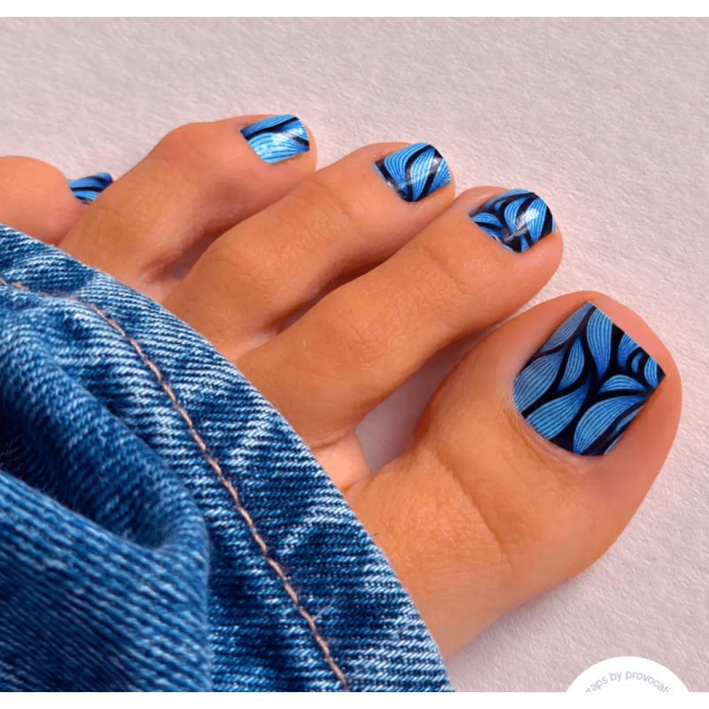 Nagelfolie Frostwork - PEDIKÜRE Nail Wraps by Provocative Nails-NAIL WRAPS SELBSTKLEBEND-Double Beauty Shop