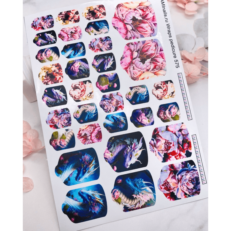 Nagelfolie 575 Nail Wraps für Pediküre AMINAILS-NAIL WRAPS SELBSTKLEBEND-Double Beauty Shop