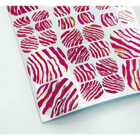 Nagelfolie 12 Foil Nail Wraps für Pediküre AMINAILS