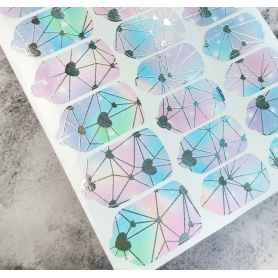 Nagelfolie 28 Foil Nail Wraps für Maniküre AMINAILS