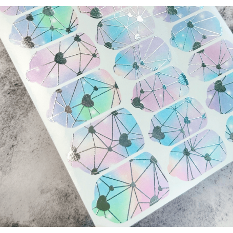 Nagelfolie 28 Foil Nail Wraps für Maniküre AMINAILS