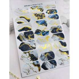 Nagelfolie 52 Foil Nail Wraps für Maniküre AMINAILS 2