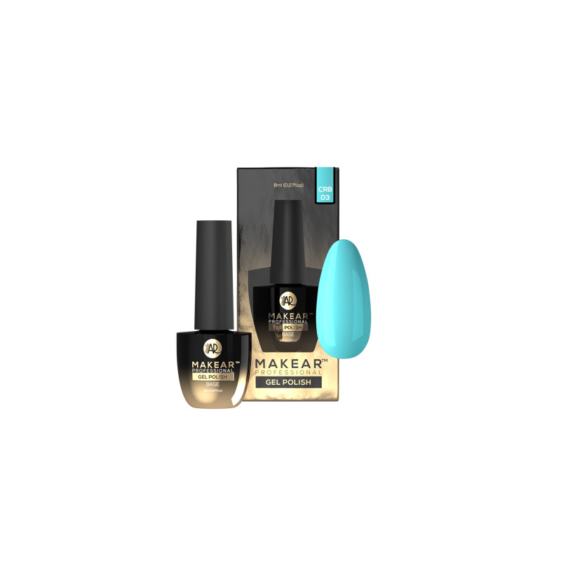 Turquoise - Color Rubber Base ohne Hema 8ml MAKEAR-MAKEAR-Double Beauty Shop