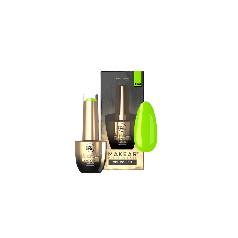 02 Neon - UV Nagellack ohne Hema 8ml MAKEAR-UV NAGELLACKE-Double Beauty Shop