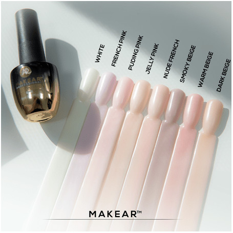 Dark Beige - Nude Rubber Base ohne Hema 8ml MAKEAR