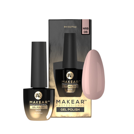 Smoky Beige - Nude Rubber Base ohne Hema 8ml MAKEAR