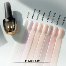 White - Nude Rubber Base ohne Hema 8ml MAKEAR 2