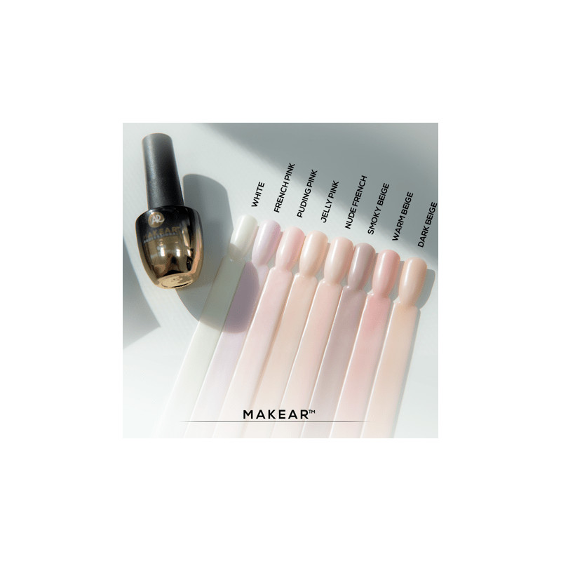 White - Nude Rubber Base ohne Hema 8ml MAKEAR-MAKEAR-Double Beauty Shop