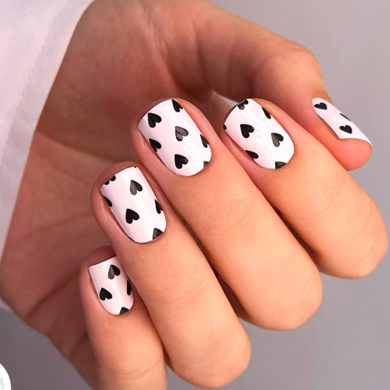 Nagelfolie Black heart - Nail Wraps by Provocative Nails-NAIL WRAPS SELBSTKLEBEND-Double Beauty Shop