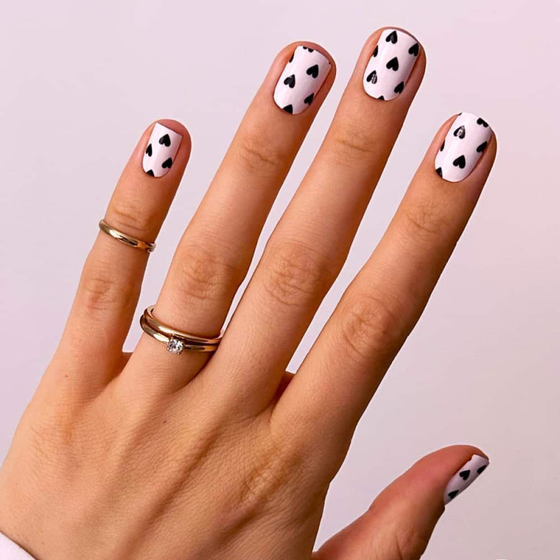 Nagelfolie Black heart - Nail Wraps by Provocative Nails-NAIL WRAPS SELBSTKLEBEND-Double Beauty Shop