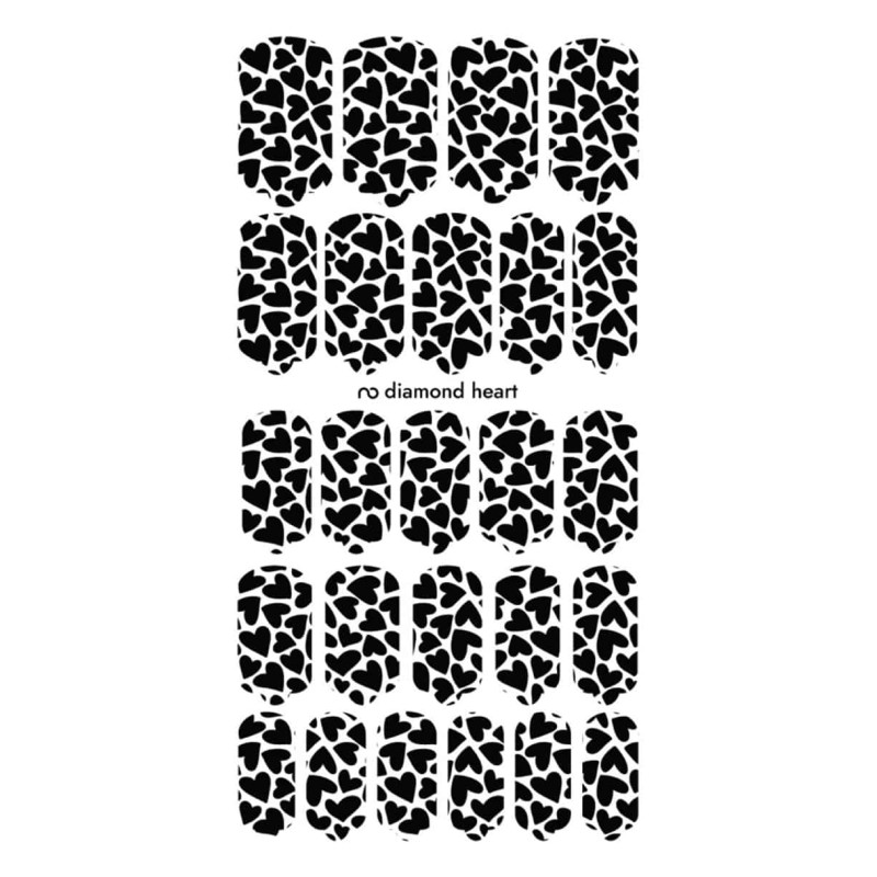 Nagelfolie Diamond Heart - Nail Wraps by Provocative Nails-NAIL WRAPS SELBSTKLEBEND-Double Beauty Shop