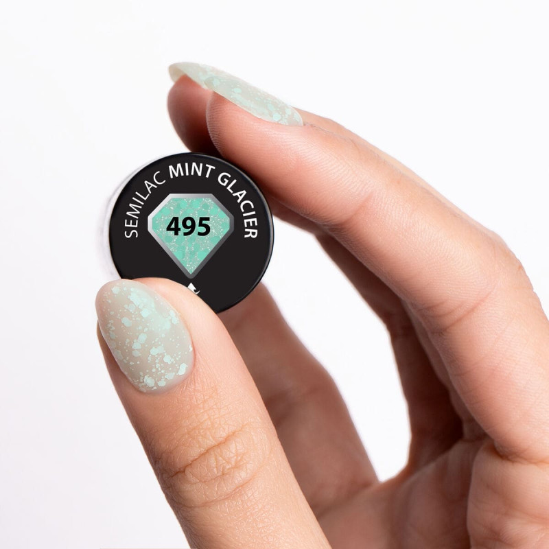 495 Mint Glacier - UV Nagellack 7ml Semilac-Alle Farben SEMILAC-Double Beauty Shop