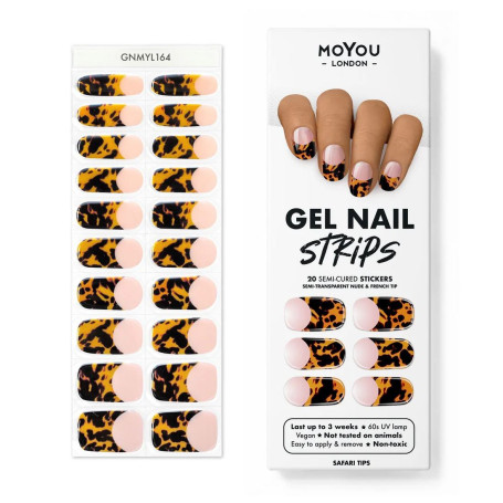 SAFARI TIPS - Gel Nail Strip (Gel Wraps) MoYou London