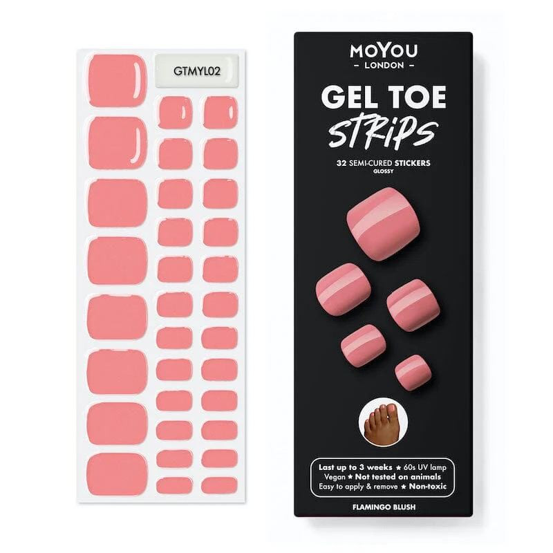 FLAMINGO BLUSH - PEDIKÜRE Gel Nail Strip (Gel Wraps) MoYou London-WRAPS-Double Beauty Shop