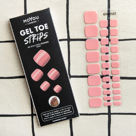 FLAMINGO BLUSH - PEDIKÜRE Gel Nail Strip (Gel Wraps) MoYou London