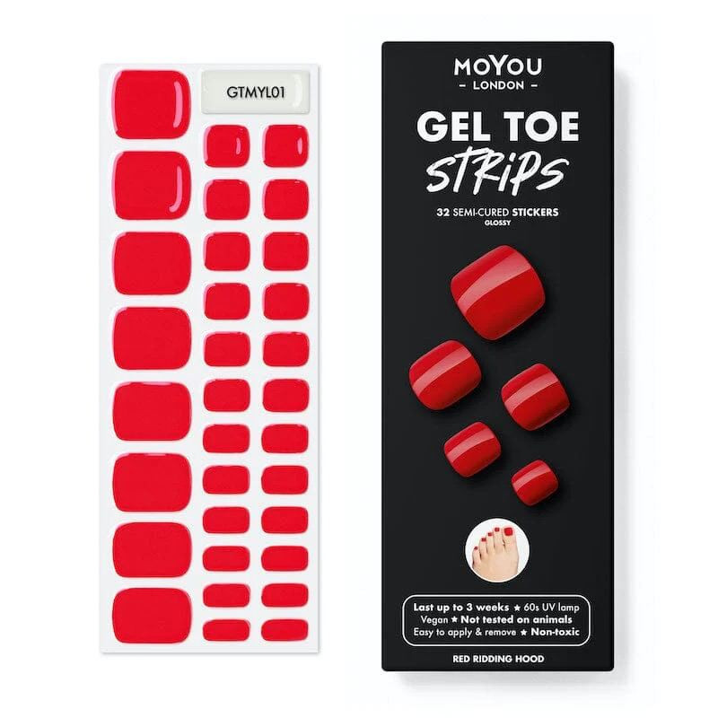 RED RIDDING HOOD - PEDIKÜRE Gel Nail Strip (Gel Wraps) MoYou London-WRAPS-Double Beauty Shop