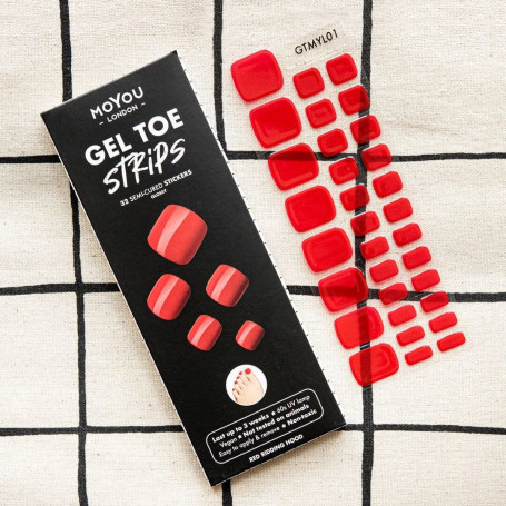 RED RIDDING HOOD - PEDIKÜRE Gel Nail Strip (Gel Wraps) MoYou London