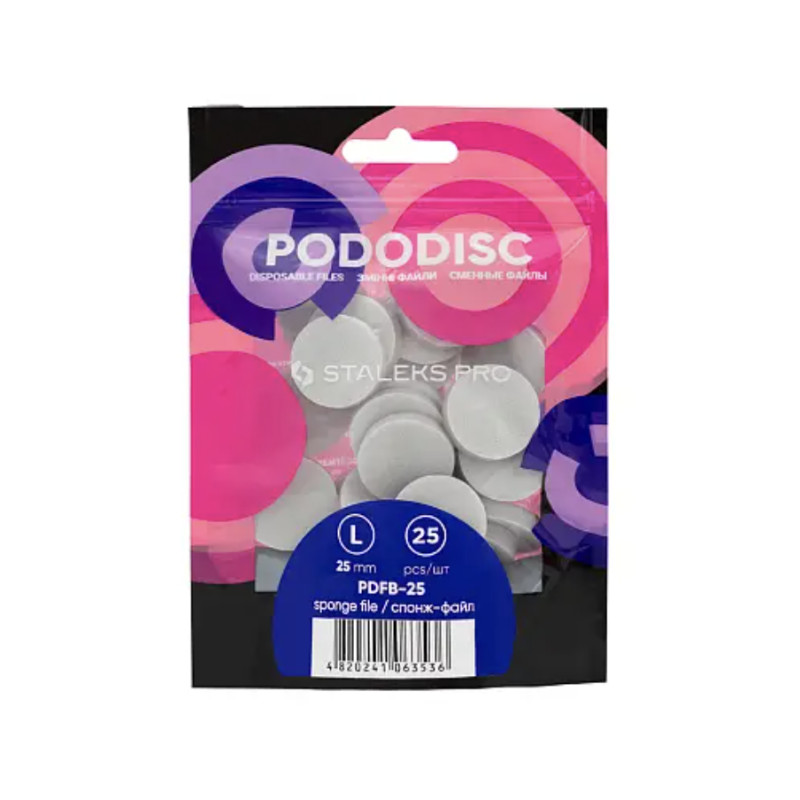 25 x Ersatz POLIERER auf Schaumbasis für L (25mm) PODODISC STALEKS-PODO DISK-Double Beauty Shop