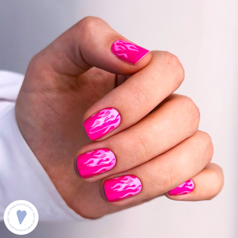 Nagelfolie Pink flame - Nail Wraps by Provocative Nails-NAIL WRAPS SELBSTKLEBEND-Double Beauty Shop