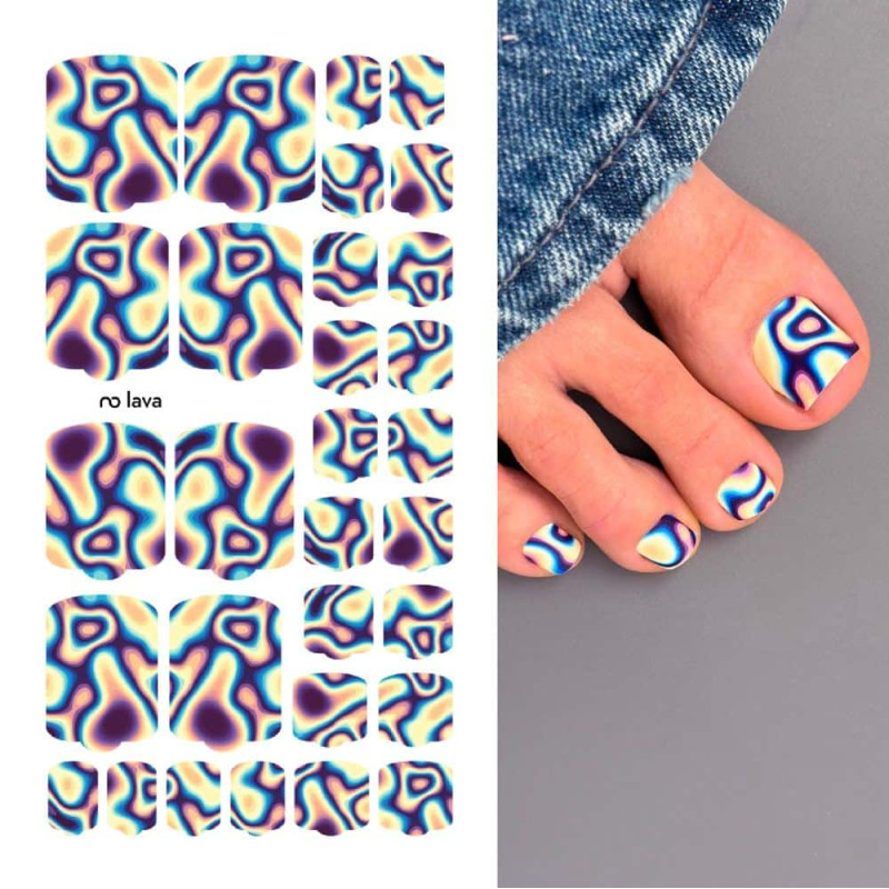 Nagelfolie Lava - PEDIKÜRE Nail Wraps by Provocative Nails-NAIL WRAPS SELBSTKLEBEND-Double Beauty Shop