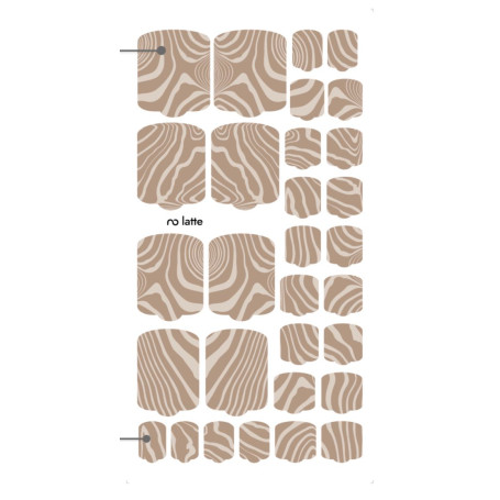 Nagelfolie Latte - PEDIKÜRE Nail Wraps by Provocative Nails