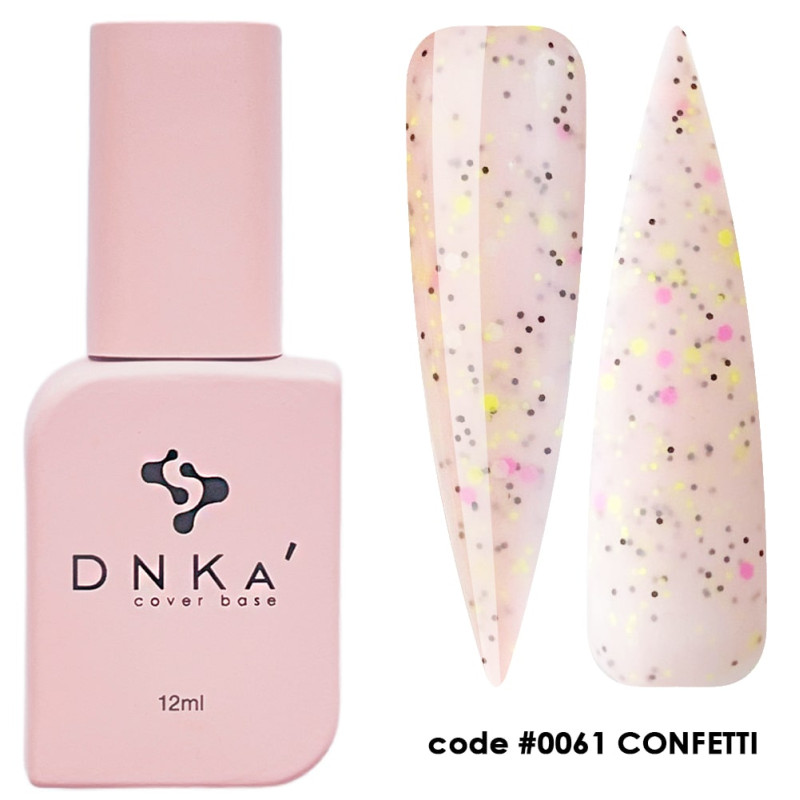 0061 Confetti - Cover Base Coat 12ml DNKa-Online-Shop-Double Beauty Shop