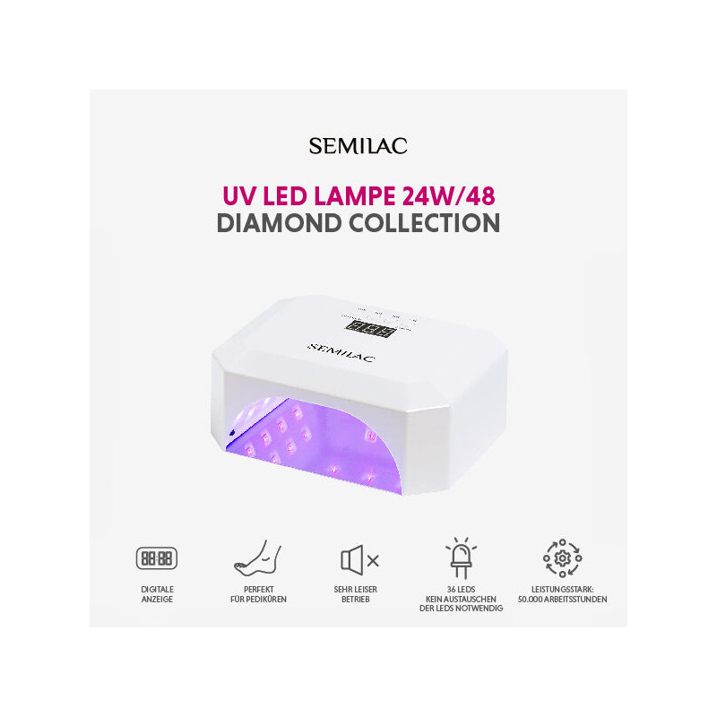 UV/LED-Lampe Diamond Collection 24W/48 Semilac-LED Lampen-Double Beauty Shop